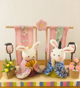ミニチュアドールハウス教室 -うさぎのひな祭り飾り-